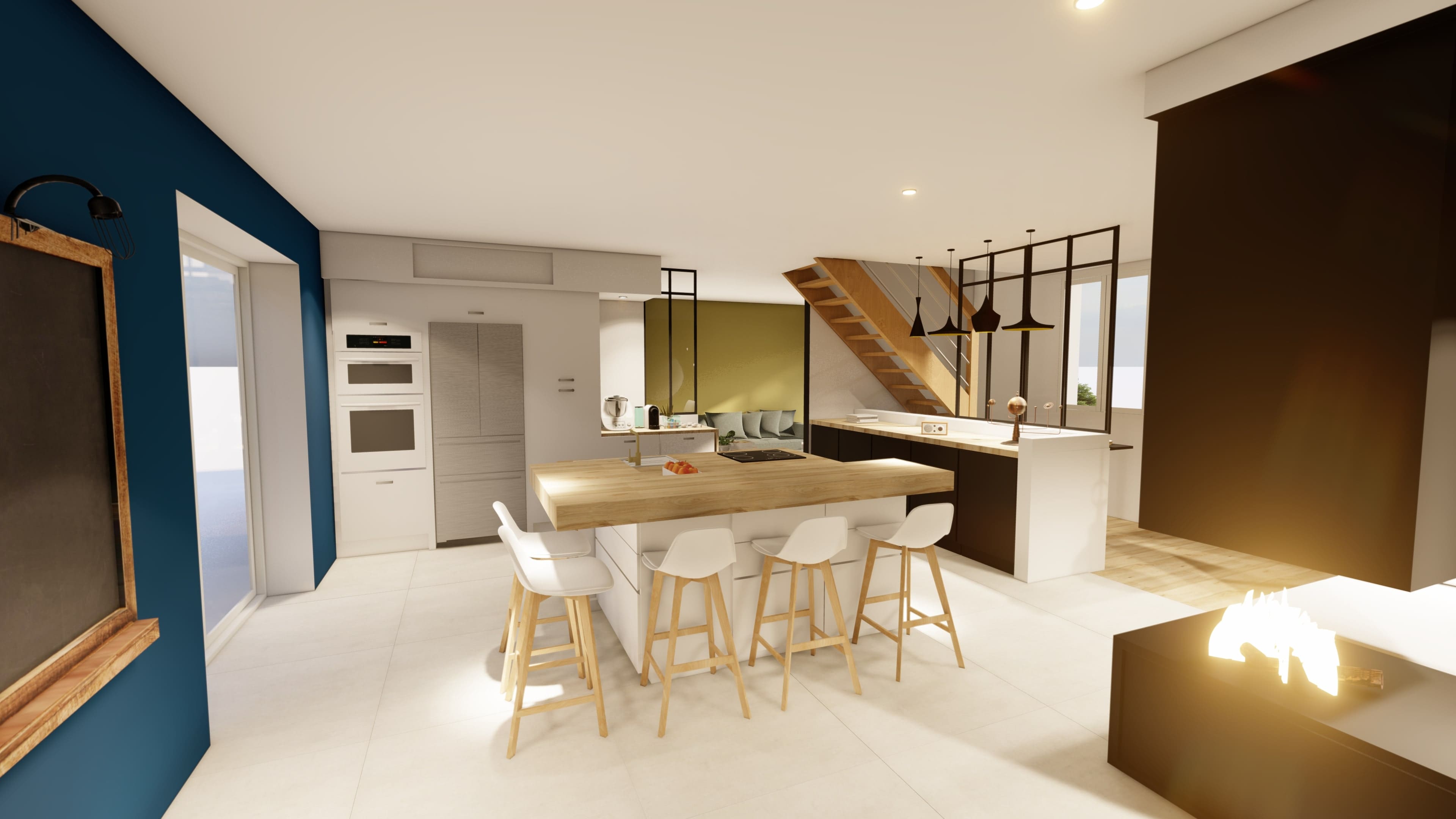 Plan d'aménagement d'un garage en salon